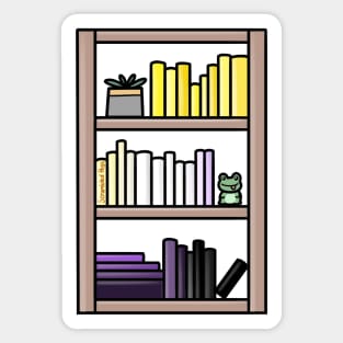 Subtle Non-binary Pride Bookcase Sticker